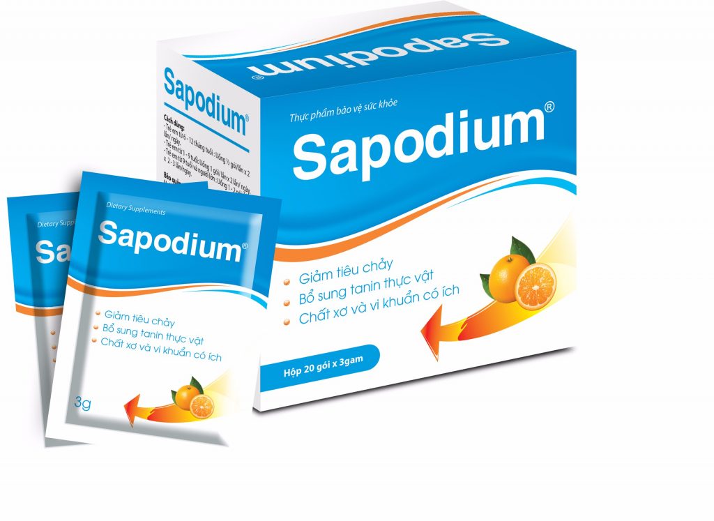 Cốm tiêu chảy sapodium 3g có tác dụng gì? giá bao nhiêu tiền?