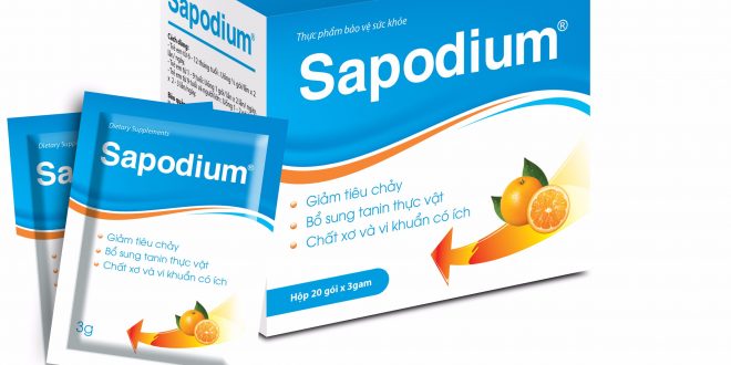 Cốm tiêu chảy sapodium 3g có tác dụng gì? giá bao nhiêu tiền?