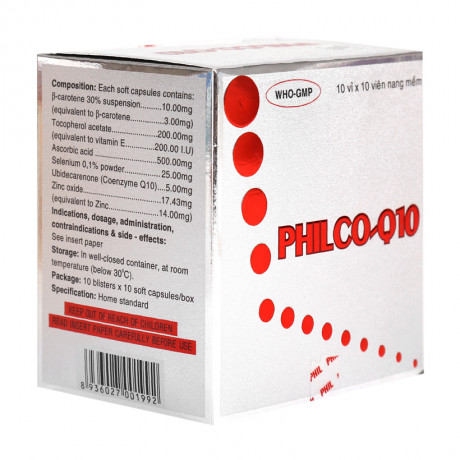 Thuốc philco q10 là thuốc gì? có tác dụng gì? giá bao nhiêu tiền?