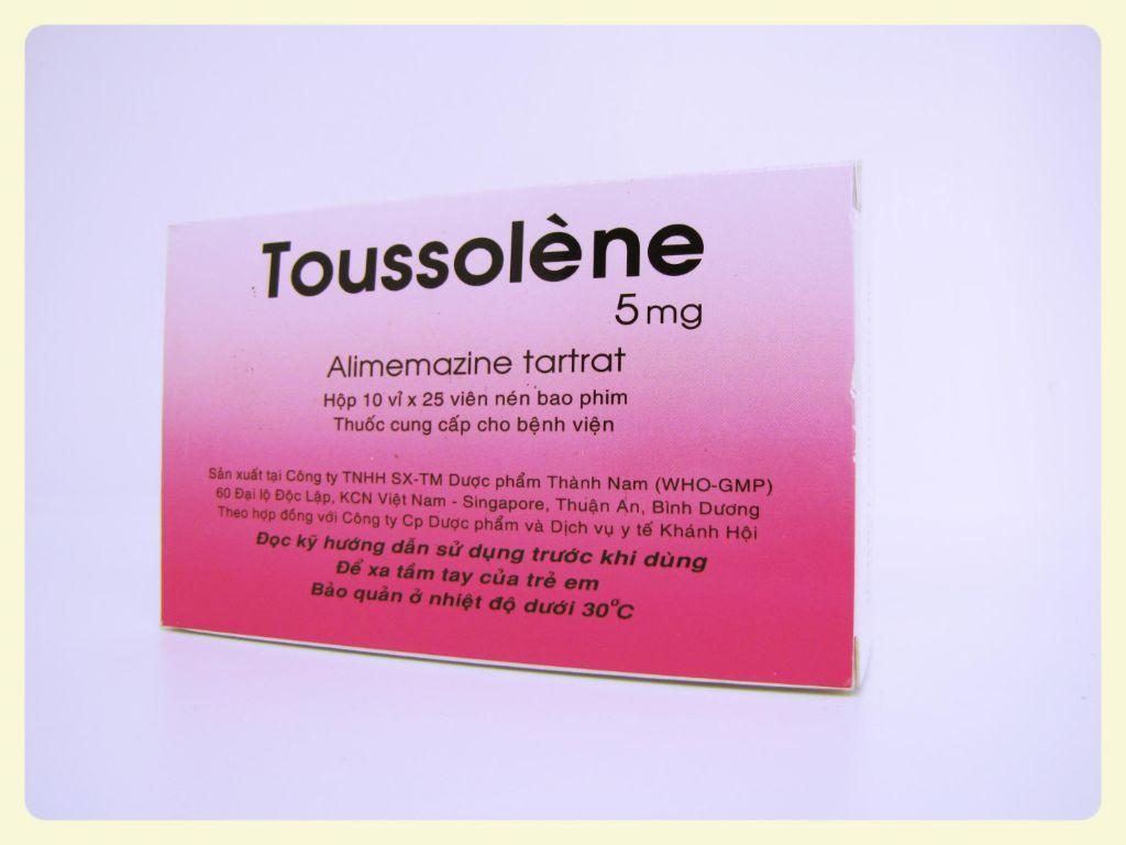 Thuốc toussolene là thuốc gì? có tác dụng gì? giá bao nhiêu tiền?