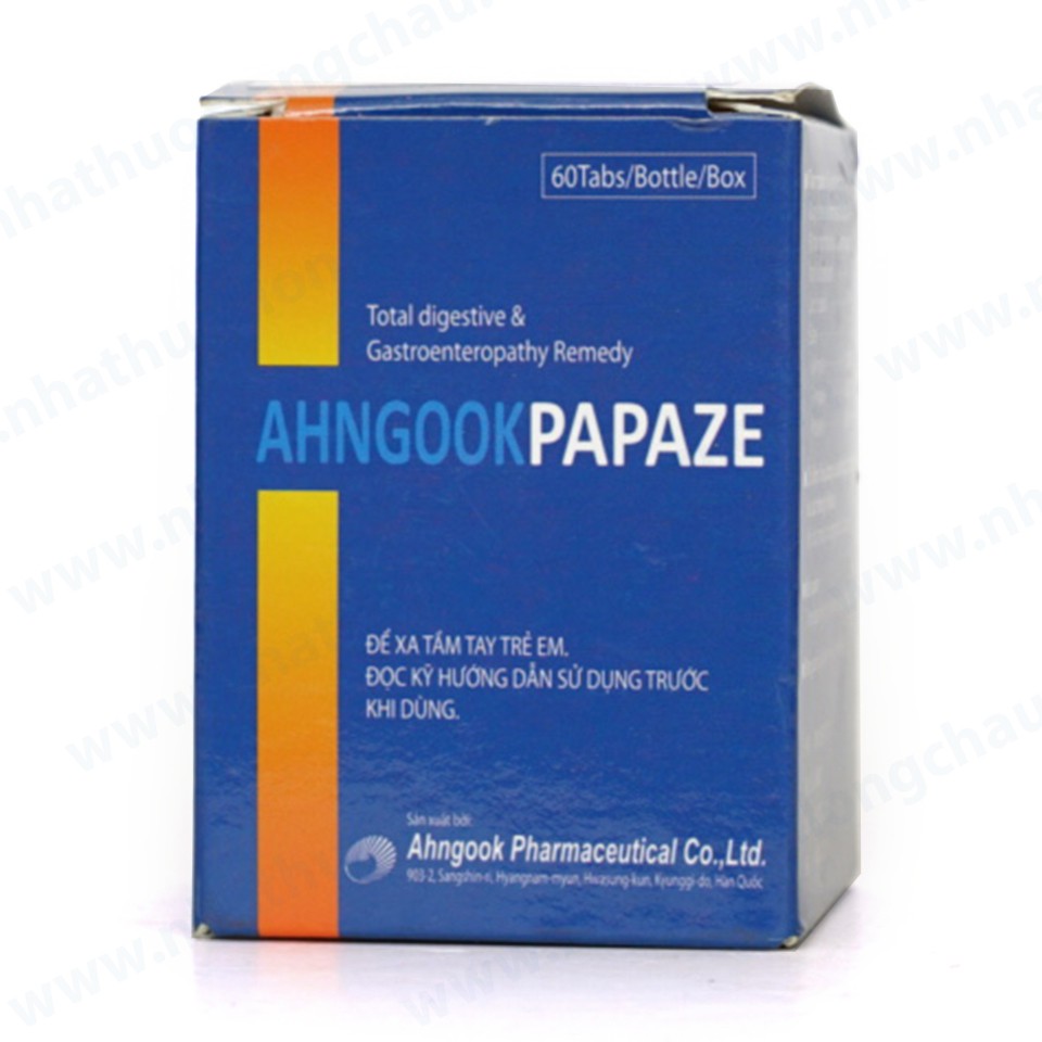 Thuốc Ahngook Papaze tab là thuốc gì? có tác dụng gì? giá bao nhiêu tiền?