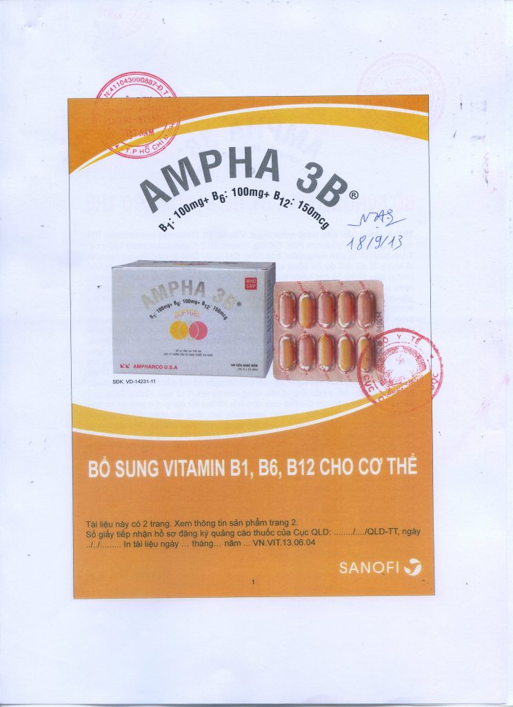 Thuốc ampha 3b là thuốc gì? có tác dụng gì? giá bao nhiêu tiền?