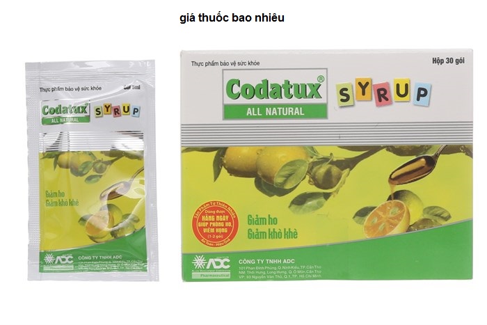 Thuốc siro codatux 100ml là thuốc gì? có tác dụng gì? giá bao nhiêu tiền?