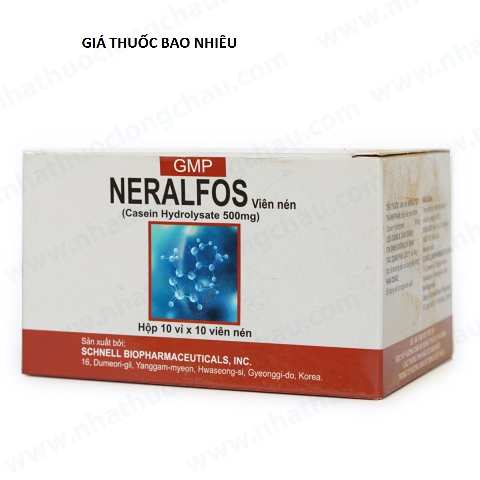 Thuốc Neralfos Tablet 500 là thuốc gì? có tác dụng gì? giá bao nhiêu tiền?