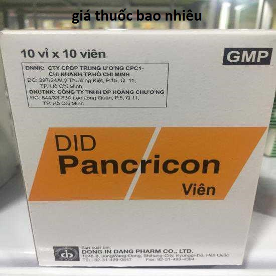 Thuốc did pancricon là thuốc gì? có tác dụng gì? giá bao nhiêu tiền?
