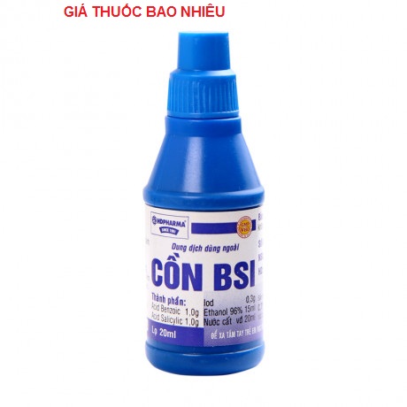Cồn bsi 20ml là thuốc gì? có tác dụng gì? giá bao nhiêu tiền?