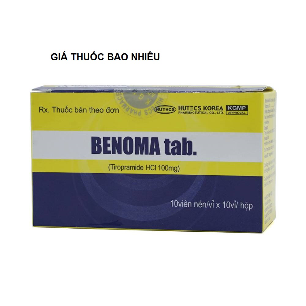 Thuốc benoma 100mg là thuốc gì? có tác dụng gì? giá bao nhiêu tiền?