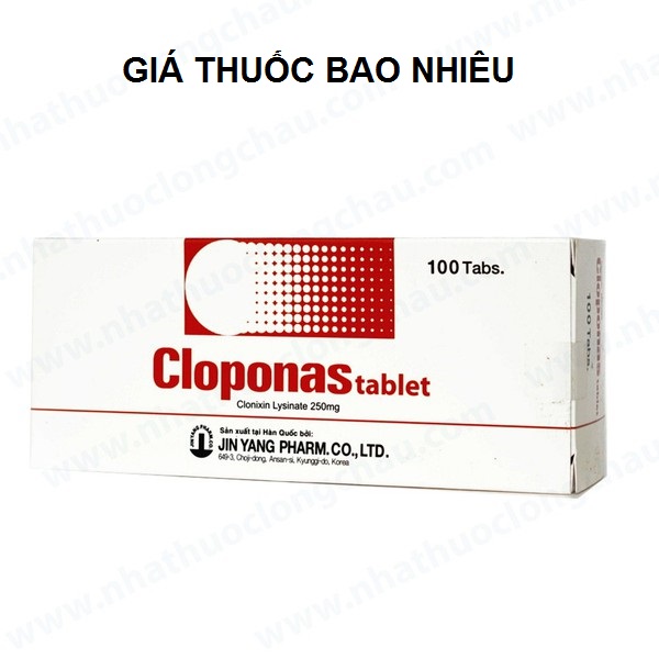 Thuốc cloponas tablet 250 là thuốc gì? có tác dụng gì? giá bao nhiêu tiền?