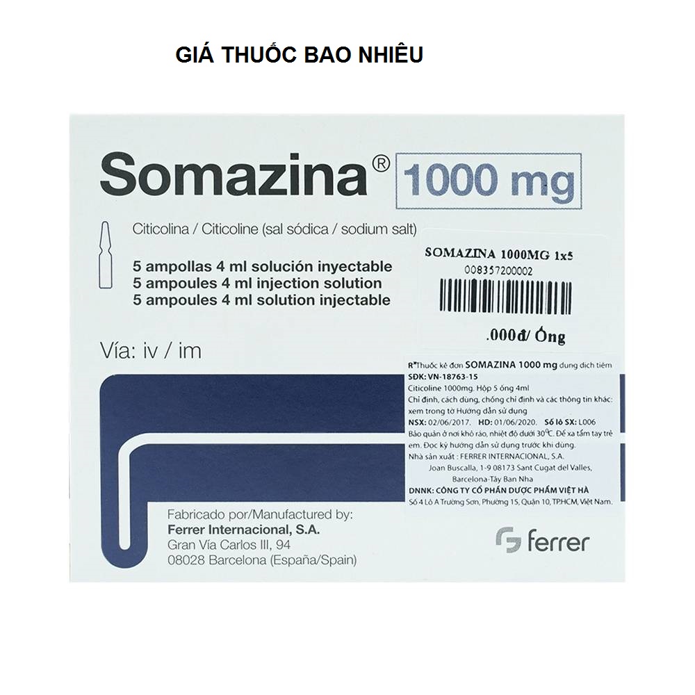 Thuốc somazina 1000 là thuốc gì? có tác dụng gì? giá bao nhiêu tiền?