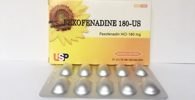 Thuốc fexofenadine 180 us là thuốc gì? có tác dụng gì? giá bao nhiêu tiền?