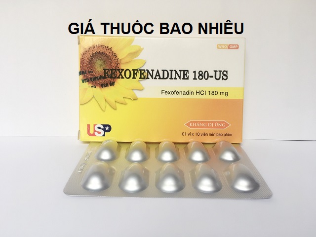 Thuốc fexofenadine 180 us là thuốc gì? có tác dụng gì? giá bao nhiêu tiền?