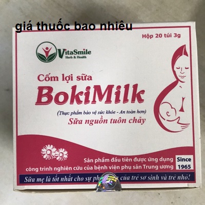 Cốm lợi sữa bokimilk 3g có tác dụng gì? giá bao nhiêu tiền?